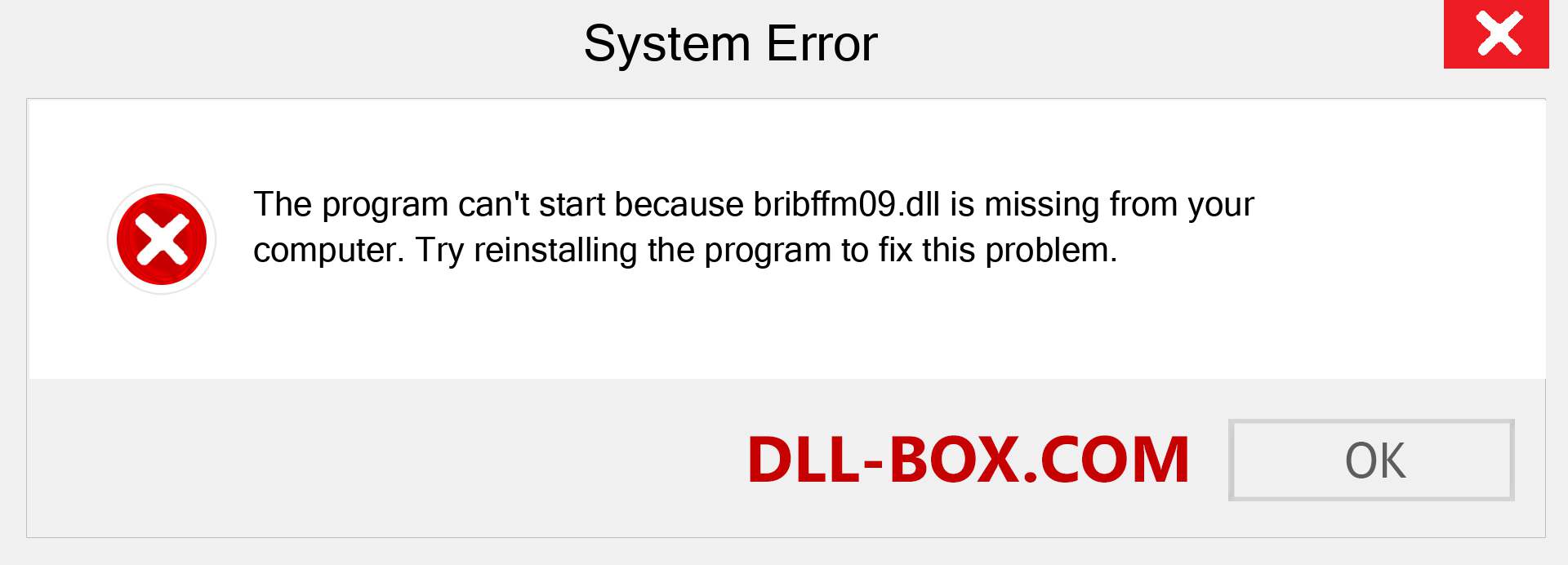  bribffm09.dll file is missing?. Download for Windows 7, 8, 10 - Fix  bribffm09 dll Missing Error on Windows, photos, images